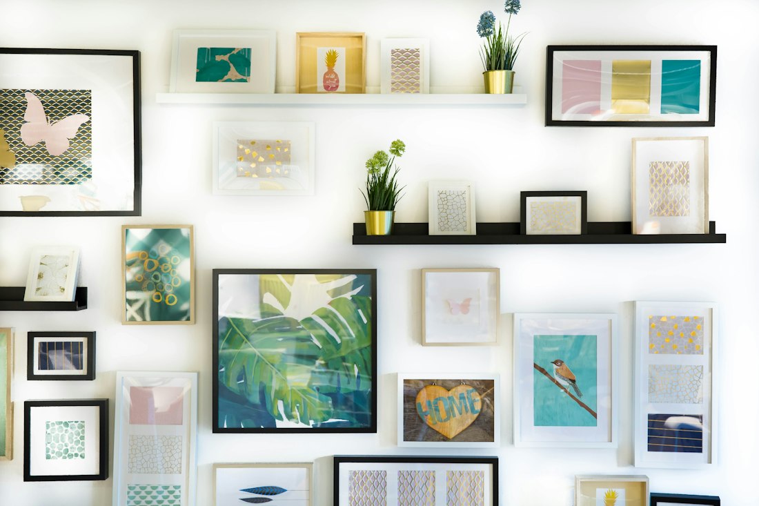 How a finished canvas looks styled on the wall.
